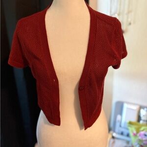 New York & Company Red Knit Cardigan